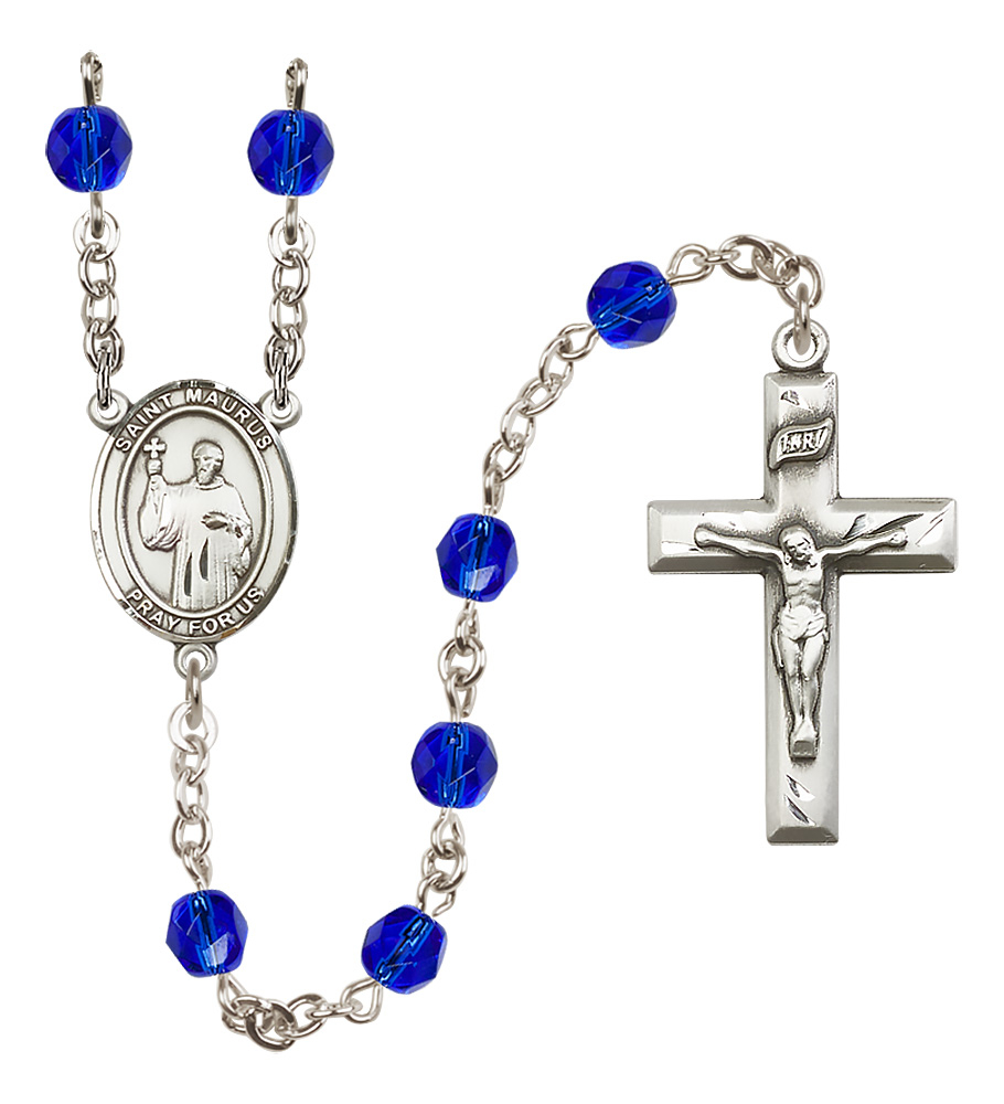 Saint Maurus R6000-8241 6mm Rosary Sapphire 190$